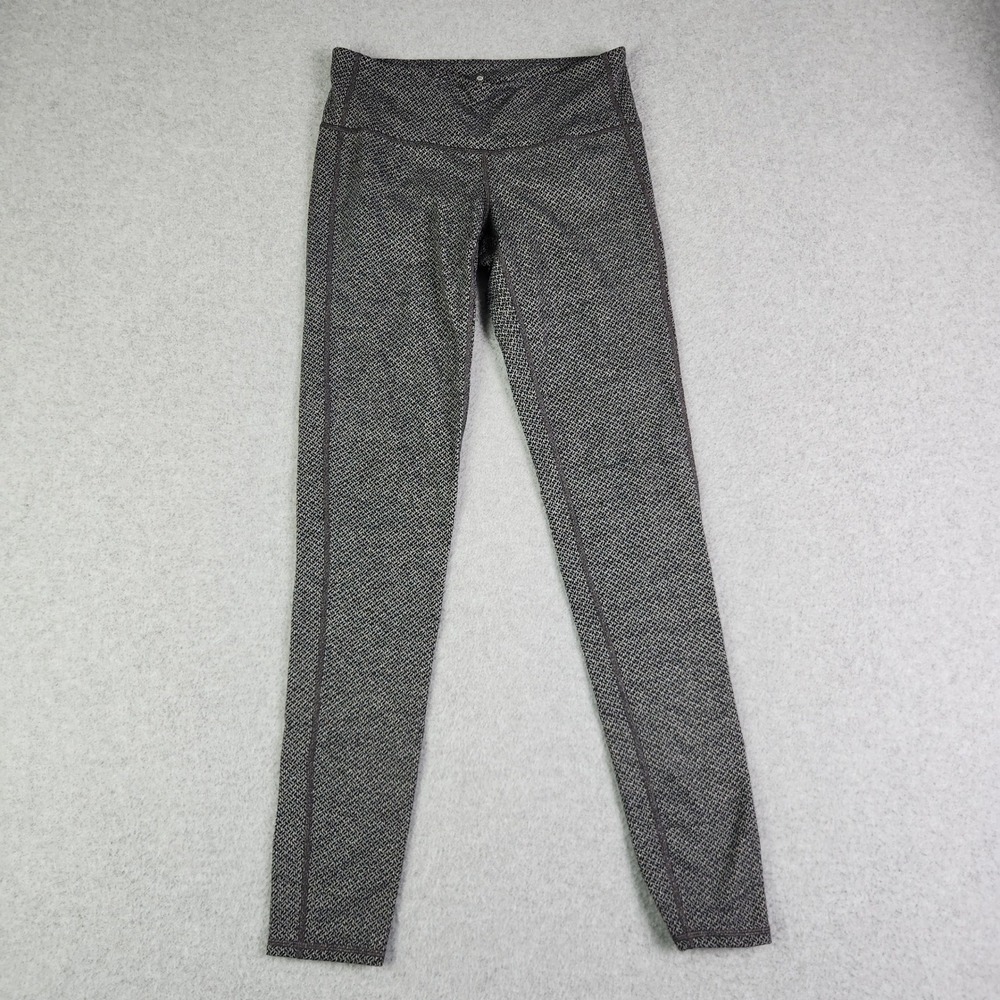 Athleta Leggings Women XST Gray Geometric High Performance Workout Yoga Slim Fit